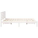 vidaXL Cadre de lit Blanc 160 x 200 cm Bois massif en pin