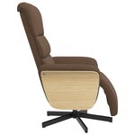 vidaXL Fauteuil inclinable avec repose-pieds marron tissu