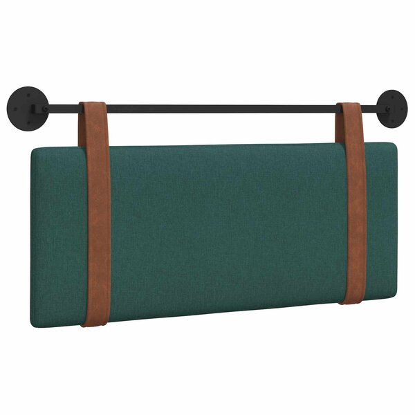 vidaXL Tête de lit suspendue Vert foncé PU antique