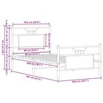 vidaXL Cadre de lit sans matelas chêne marron 80x200cm bois ingénierie