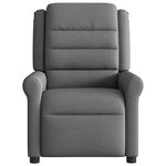 vidaXL Fauteuil inclinable de massage électrique gris foncé tissu