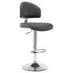 vidaXL Tabourets de bar lot de 2 gris similicuir