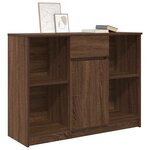 vidaXL Buffet avec tiroir chêne brun 101x35x76 cm bois d'ingénierie