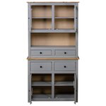 vidaXL Buffet haut Gris 93x40 5x180 cm Pin Gamme Panama