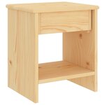 vidaXL Table de chevet naturel 35x30x40 cm bois de pin massif