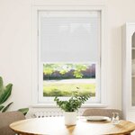 vidaXL Store plissé blanc 75x100 cm largeur du tissu 74 4 cm polyester