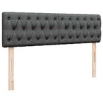 vidaXL Lit ottoman avec matelas gris foncé 140x190 cm tissu