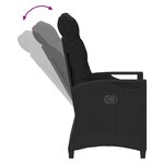 vidaXL Chaise de jardin 2 Pièces Noir 56 x 64 x 94 cm Acier et Polyester