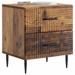 vidaXL Cabinet de chevet 2 Pièces Bois ancien 43 x 34 5 x 47 5 cm