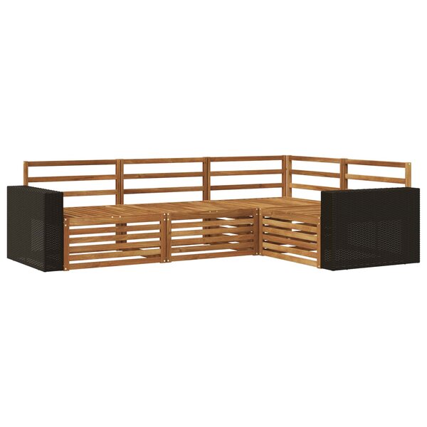 vidaXL Ensemble de canapés d'extérieur 4 pc Naturel