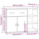 vidaXL Buffet 98 5x40x75 cm Bois massif de pin