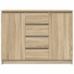 vidaXL Buffet avec tiroirs chêne sonoma 100 5x35x76 cm bois ingénierie
