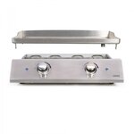 Plancha électrique inox 2 thermostats 2800W - Plaque amovible inox - 2 thermostats ajustables