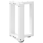 vidaXL Pieds de table basse en T 2 pièces blanc 38 x 25 x (42-43) cm acier