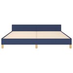 vidaXL Cadre de lit sans matelas bleu 180x200 cm tissu