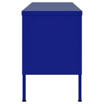 vidaXL Meuble TV Bleu marine 105x35x50 cm Acier