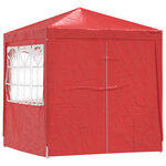 vidaXL Tente de fête Rouge 200 x 200 x 240 cm PE et acier