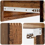vidaXL Table d'appoint murale 59 x 34 5 x 17 cm Bois d'ingénierie