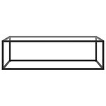 vidaXL Table basse Noir avec verre trempé 120x60x35 cm