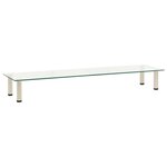 vidaXL Meuble TV Transparent 140x35x17 cm Verre trempé