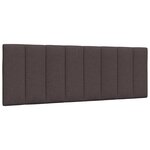 vidaXL Lit avec matelas marron foncé 140x190 cm tissu