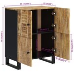vidaXL Buffet avec 4 portes 60x33x75 cm bois massif de manguier