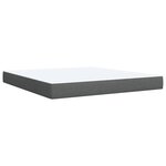 vidaXL Sommier à lattes de lit avec matelas Gris foncé 180x200cm Tissu