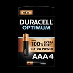 Duracell - nouveau piles alcalines aaa optimum  1.5 v lr03 mx2400  paquet de 4
