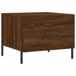vidaXL Tables basses 2 Pièces chêne marron 50x50x40 cm bois d'ingénierie