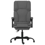 vidaXL Fauteuil de massage inclinable de bureau gris foncé tissu