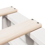vidaXL Lit bibliothèque sans matelas blanc 160x200 cm bois pin massif