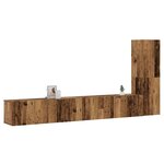 vidaXL Meubles TV muraux 3 Pièces vieux bois bois d'ingénierie