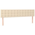 vidaXL Sommier à lattes de lit avec matelas Crème 180x200 cm Tissu