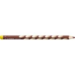 Crayon de couleur ergonomique easycolors gaucher marron x 6 stabilo