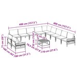 vidaXL Ensemble de canapé de jardin 12 Pièces Anthracite Acier
