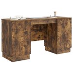 vidaXL Bureau Chêne fumé 142 5 x 50 x 75 cm Bois d'ingénierie
