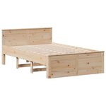 vidaXL Cadre de lit sans matelas avec tête de lit 120x200 cm bois pin
