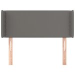 vidaXL Tête de lit avec oreilles Gris 103x16x78/88 cm Similicuir