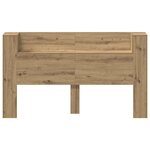 vidaXL Cabinet de Tête de Lit chêne artisanal 180 x 17 x 104 5 cm