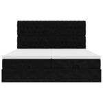 VidaXL Cadre de lit ottoman avec matelas noir 160x200 cm velours