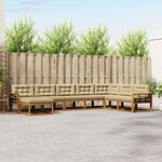 vidaXL Ensemble de canapés d'extérieur 8 pc Naturel et Beige