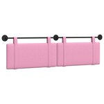 vidaXL Tête de lit suspendue Rose Tissu