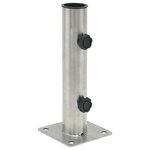 vidaXL Base de parasol pour mât Ø38/48 mm argenté acier