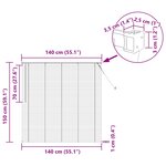 vidaXL Store Vénitien Marron foncé avec motif 150 x 140 cm PVC