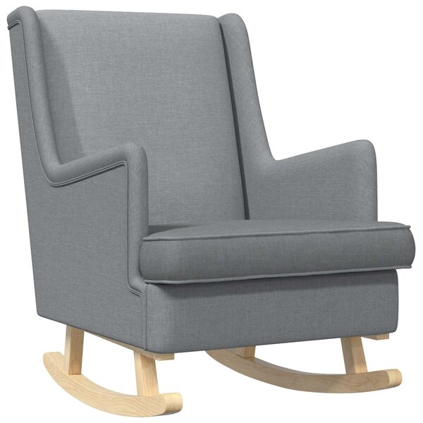 vidaXL Chaise à bascule Gris clair 62 x 80 x 85 cm tissu