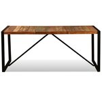 vidaXL Table à manger Bois de récupération massif 180 cm
