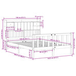 vidaXL Lit bibliothèque sans matelas blanc 140x200 cm bois pin massif
