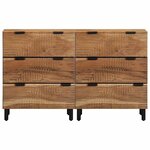 vidaXL Buffet 2 Pièces Marron 60 x 33 x 75 cm Bois d'acacia massif