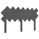 vidaXL Tête de lit Gris 141x3x80 5 cm Bois massif de pin