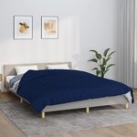 vidaXL Couverture lestée Bleu 220x230 cm 15 kg Tissu